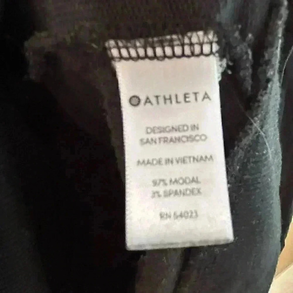 Athleta assymetrical long-sleeved top black women’s sz xs athletic - Picture 5 of 7